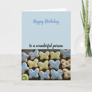 Butterfly Cookies Birthday Wishes Card