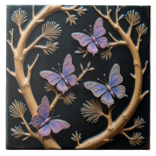Butterfly Cotillion Ceramic Tile