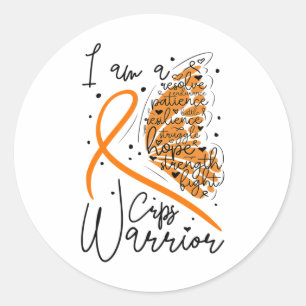 Butterfly Crps Warrior Classic Round Sticker