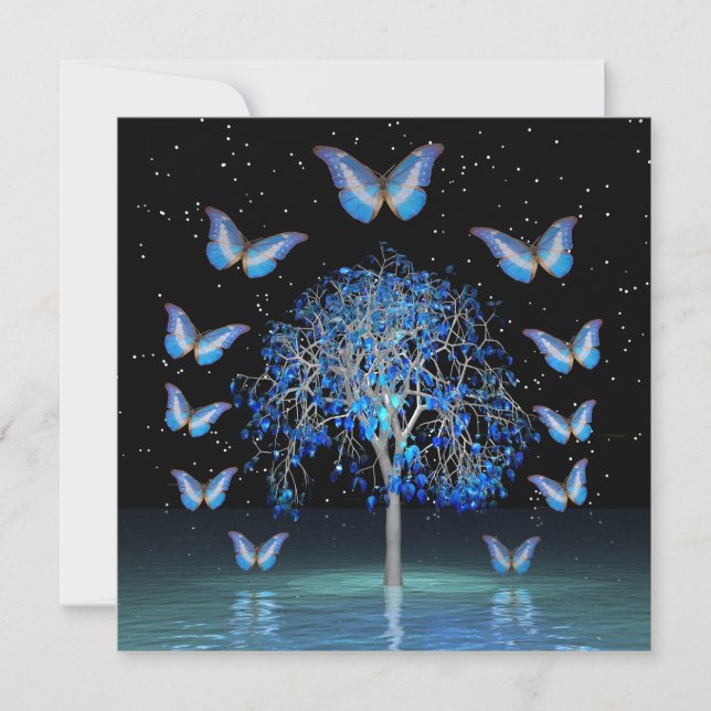 Butterfly Crystal Tree  Card (Front)