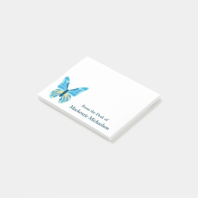 Butterfly Custom Colour Graphic Post-it Notes (Angled)