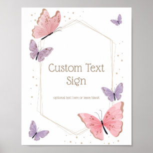 Butterfly Custom Text Sign