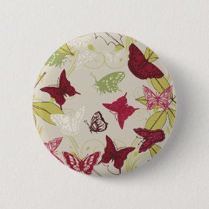 Butterfly - Customise Template 6 Cm Round Badge