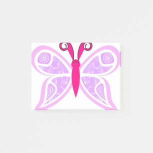 Butterfly Cute Pink Girly Sparkling Fantasy Post-it Notes