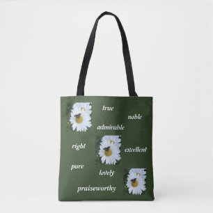 Butterfly Daisy Tote Bag