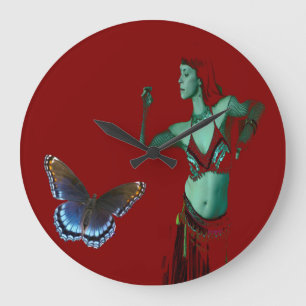 Butterfly Dance Large Clock