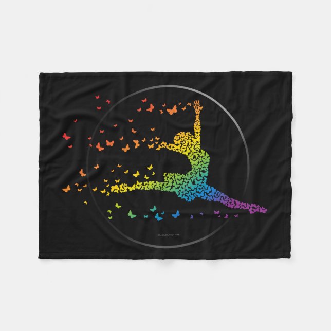 Butterfly Dancer Fleece Blanket (Front (Horizontal))