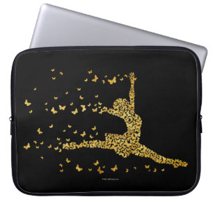 Butterfly Dancer (gold) Laptop Sleeve
