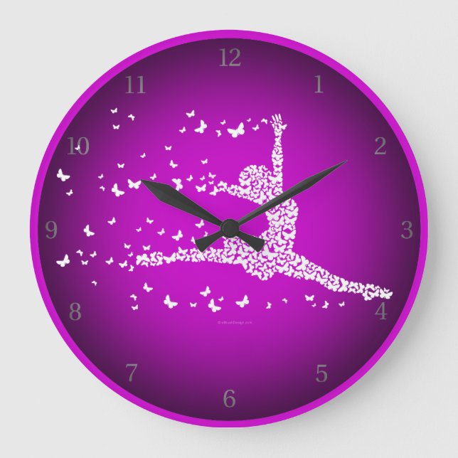 Butterfly Dancer Large Clock (Front)