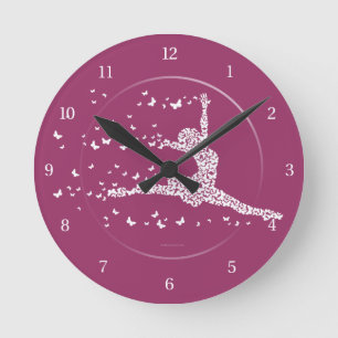 Butterfly Dancer Round Clock