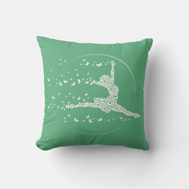 Butterfly Dancer Throw Pillow (Front)
