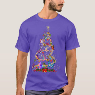 Butterfly Decoration Christmas Tree Santa Hat Xmas T-Shirt