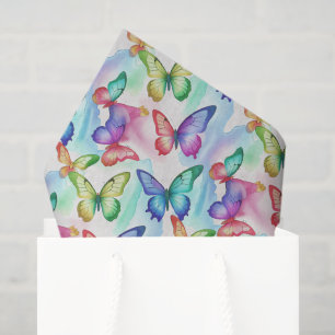 Butterfly Decoupage Paper, Spring Garden Tissue Paper