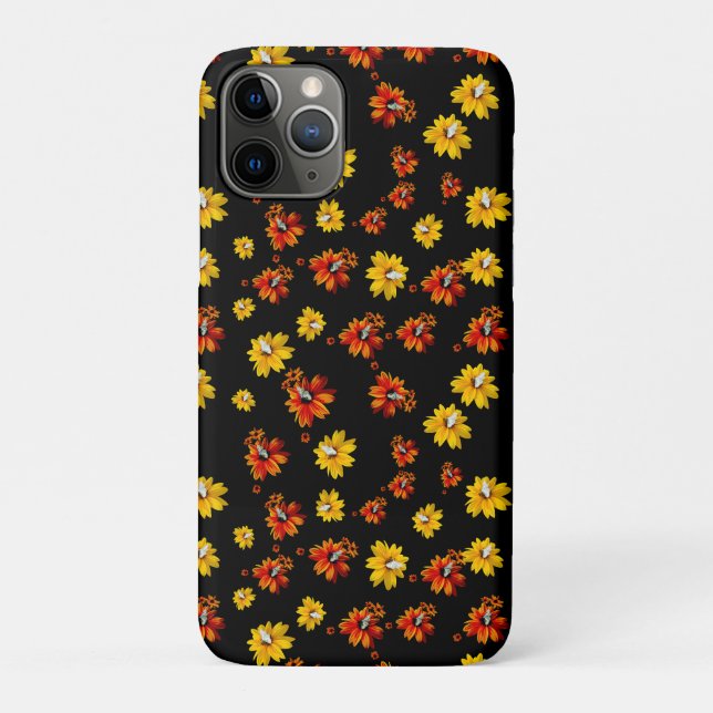 Butterfly Delicate Floral Seamless Pattern Black Case-Mate iPhone Case (Back)