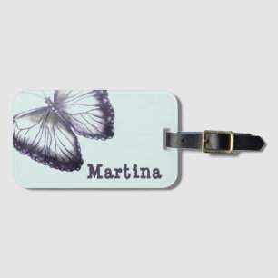 Butterfly Design Custom Name Luggage Tag