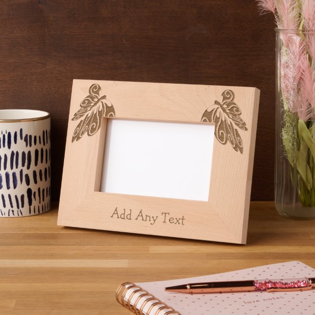 Butterfly Design Personalised Etched Frames (Left)