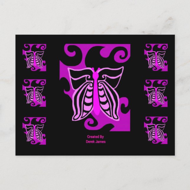 Butterfly Design Postcard (Front)