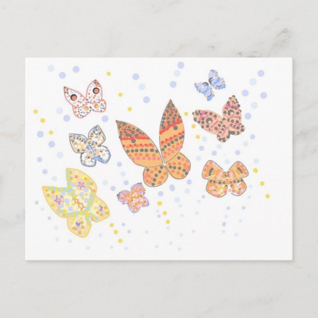 Butterfly design postcard (Front)