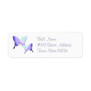 Butterfly Design Return Address Mailing Label