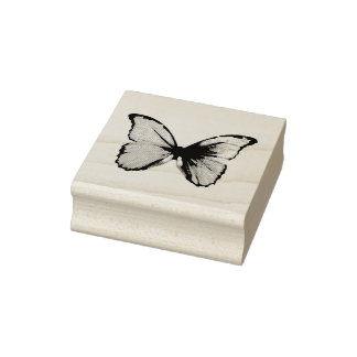 Butterfly Design Rubber Stamp