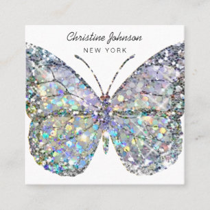 butterfly design square business card