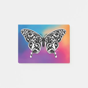 Butterfly Design with Sunset Colours Post-it Notes