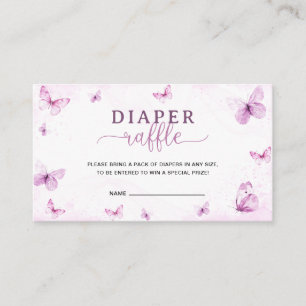 Butterfly Diaper Raffle Enclosure Card