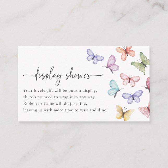 Butterfly Display Shower Card (Front)