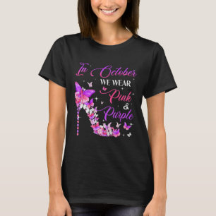 Butterfly Domestic Violence And Breast Cancer Awar T-Shirt