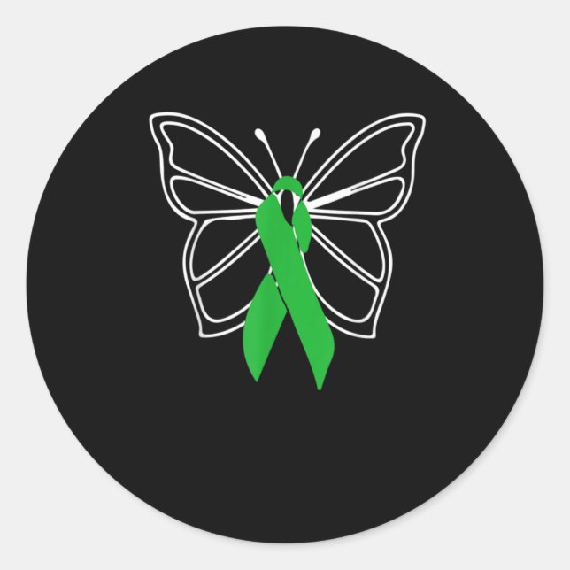 Butterfly Donate Life Organ Donor Classic Round Sticker (Front)