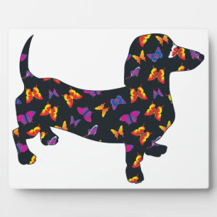 Butterfly Doxie Dachshund Plaque