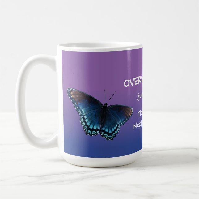 butterfly dragonfly inspirational message mug 25r (Left)