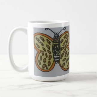 butterfly drawing coffee mug