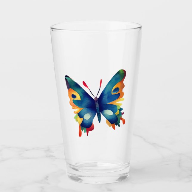 Butterfly Drawing  Glass (Front)