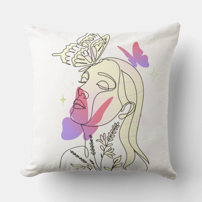 Butterfly Dream – Women’s Artistic throw pillows (Front)