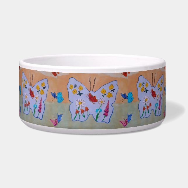 Butterfly Dreaming Pet Bowl (Front)