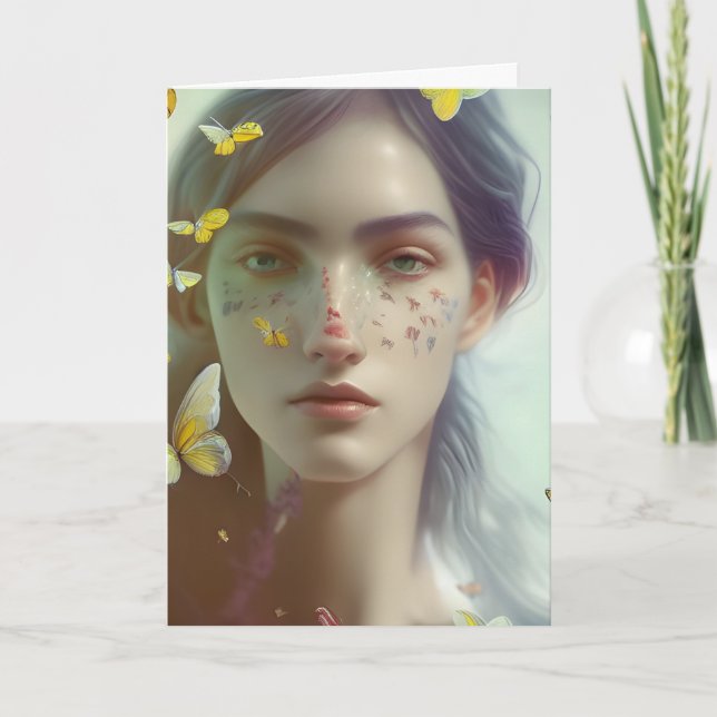 Butterfly Dreams All Occasions Blank Inside  Card (Front)