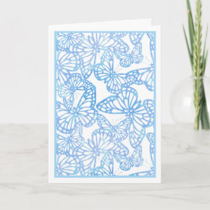 Butterfly Dreams (Blue) Blank Card