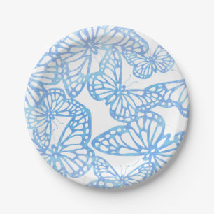 Butterfly Dreams (Blue) Paper Plate