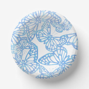 Butterfly Dreams (Blue) Paper Plate