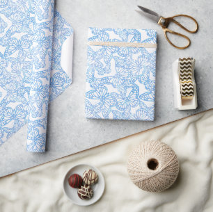 Butterfly Dreams (Blue) Wrapping Paper