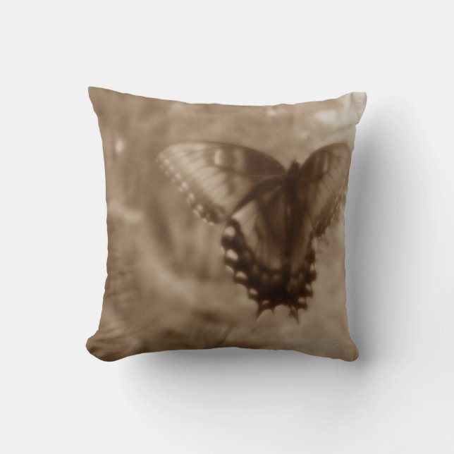 Butterfly Dreams - Brown Cushion (Front)