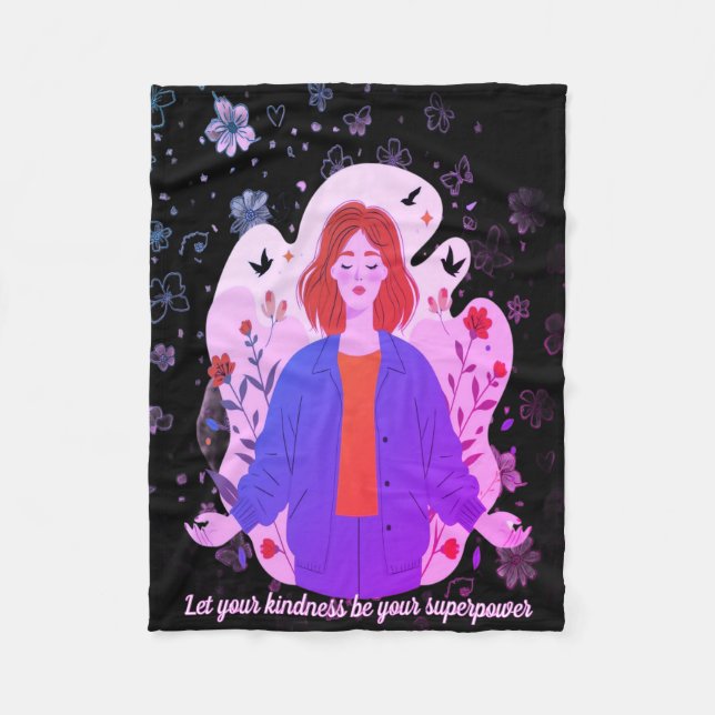 Butterfly Dreams - Cosy Baby Wrap Fleece Blanket (Front)