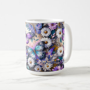 Butterfly Dreams Floral  Coffee Mug