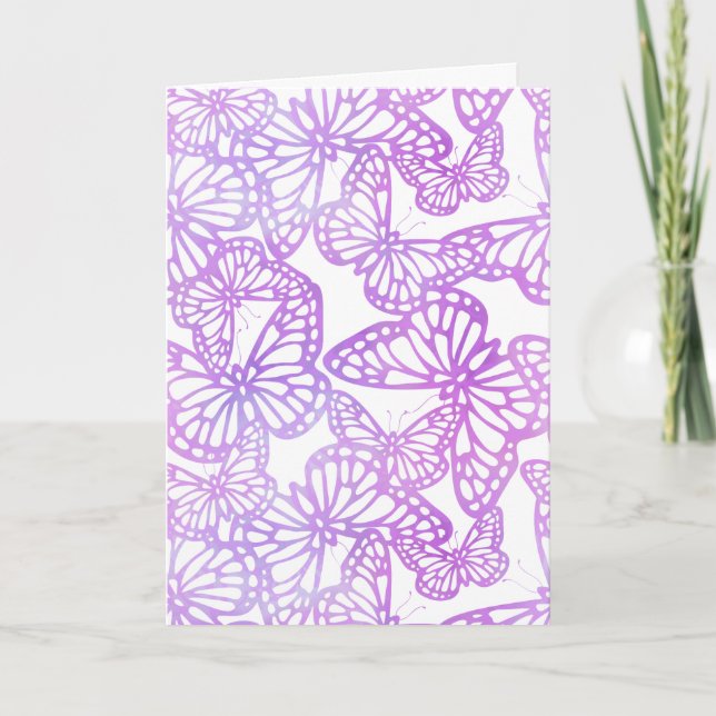 Butterfly Dreams (Lavender) Blank Card (Front)