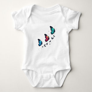 Butterfly Dreams Pastel Wings A Gentle Ascent Floa Baby Bodysuit