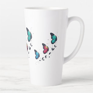 Butterfly Dreams Pastel Wings A Gentle Ascent Floa Latte Mug