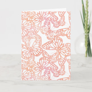 Butterfly Dreams (Peach) Blank Card
