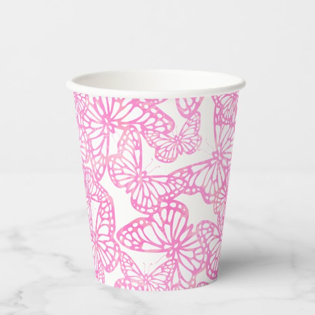 Butterfly Dreams (Pink) Paper Cups (Front)