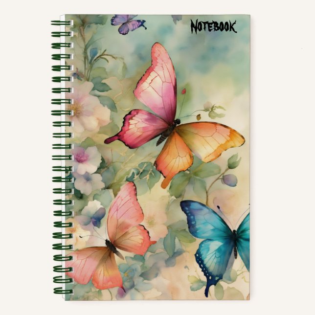 Butterfly Dreams Spiral Notebook (Front)